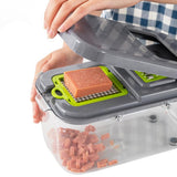 22-in-1 Vegetable Fruit Chopper Cutter Multifunctional Veggie Dicer Slicer with 13 Blades for V1263-JX-7137