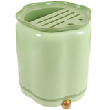 Rotating Cutter Storage Rack with Chopsticks Stand Green Plastic V1369-AZ3-W-18313