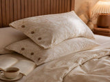 Linen Pillowcase Set - Button Closure Pillow Covers 48x74cm for Home Bedding V888-ELOSUNG54961-1