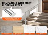 Handrails for Outdoor Steps, 47.3in / 120cm Deck Railing Kit Wall Floor Mounted, Railings for V952-BXGDLZFS120CR5F2IV0