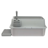 Pawz Stainless Steel Large Semi-Enclosed Cat Litter Box PT1398-GY-AU