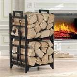 Iron Log Holder Indoor Heavy Duty Firewood Rack 180kg V178-66794