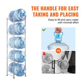 5 Tiers Water Jug Holder, 5 Gallon Water Bottle Holder, Single Row Water Bottle Rack for 5 Bottles, V952-5JLTZSSTSTZC0COMZV0