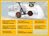 Kartrite 3-Wheel Adjustable Trailer Dolly Heavy Duty Caravan Mover 1000 lbs Tongue Capacity Dur ATD-TD77-BLK