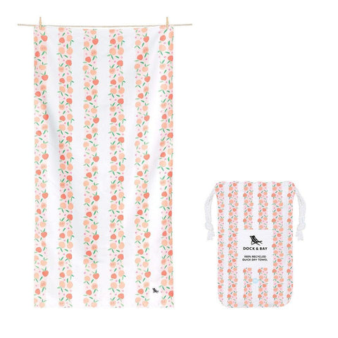 Dock & Bay KIDS Beach Towel | Quick Dry | Peach Party DB-TOWLB-KID-MD-PEACH