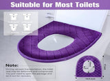 4 Pcs Toilet Seat Coverss for Bathroom Comfortable Cushion Cover Soft Thicker Warmer Washable V1259-DP01-A-5534