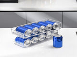 Double Layer Soda Can Organizer Automatic Rolling Transparent Beverage Can Storage Organizer for V1294-YM0626-3118220339411
