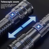 rechargeable LED, 6000mAh, 5 mode, COB tail light, camping V1102-124-51252-BLK-6000MAH