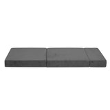 Giselle Bedding Foldable Mattress Folding Foam Bed Mat Single Grey FOAM-MFM-CU01-VEL-GY