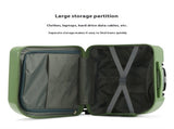 Mint Green 18-Inch Lightweight Carry-On Luggage - Waterproof & Anti-Theft Suitcase with Silent V888-ELOSUNG15008