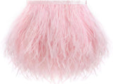 Black Ostrich Feathers Trim,78.7Inx3.15-4.3In Wide Ostrich Feathers Sewing Fringe Trim Ribbon for V1189-WXFWAL-20260319-00124