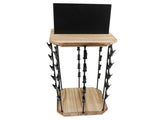 Chip Rack Display Stand 5 Tiers 40 Clips 360 Degree Rotating Snack Organizer with Wooden Base for V1294-YM0901-3118240260411