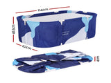 Weisshorn Foldable Bathtub PVC Spa Bucket Inflatable Cushion 114x62cm Navy Blue FB-PVC-120-DB