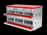 Pawz Chicken Nesting Box 6 Hole 2-Tier Roll Away Egg Collection Galvanized Coop PT1417-RD-AU