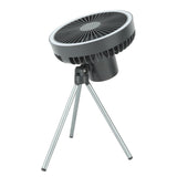 10000mAh USB Tripod Camping Fan Outdoor Portable Camping Fan with Light Power Bank Gray V1294-YM0703-3113230110411