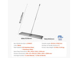 254 x 1219 mm Lawn Leveling Rake with 2130 mm Adjustable Handle for Yard Garden V952-CPPZPEKGLK10BJFKJV0
