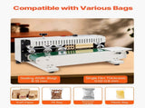 Continuous Bag Band Sealing Machine, 6-12 mm Seal Width, Horizontal Band Sealer Machine with Digital V952-WSLXFKJTBPQBL6VXIV3