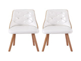 1 Set of 4 Artiss Dining Chairs White PU DINC-TW-2004-PU-WHX4