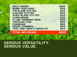 BAUMR-AG 65cc 9in1 Long Reach Garden Multi-tool, Pole Saw, Hedge & Line Trimmer, Brush Cutter, 12" V219-PLTL91BMRA9C2