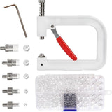 Pearl Setting Machine, Bead Rivet Fixing Machine, 5 Sizes, Hand Pearl Setting Tool Set for Hats, DIY V1192-AZ-W-28704