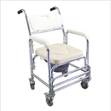 Aluminum Bedside Commode Chair 200kg Mobile Shower Toilet Wheelchair V178-66964
