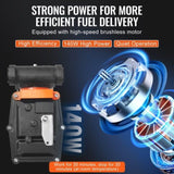 VEVOR Fuel Transfer Pump 12V 15 GPM 1/4 HP Diesel Pump with Auto Fuel Nozzle V952-FBBMG15GPM14E8RUQV9