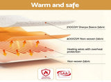 Giselle Electric Blanket LED Remote Sherpa Fleece Underlay Fully Fitted Machine Washable King Single EB-C-FL-LCD-KS