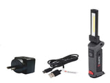 Wurth Cordless LED Handheld Work Lamp ERGOPOWER BEND 700 Lumen, Folding Head, USB Rechargeable V563-WURTH-0827940301