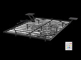 Levede Double Bed Frame Floating Frame with Storage Shelves RGB Lights Black BF1086-D-BK-AU