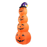 7.9ft Height Halloween Inflatable Pumpkin Build in LEDs Blow Up 4 Pumpkins Decoration with Ghost for V1294-YM0901-3115240041412