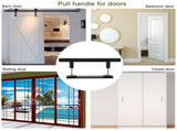 Black Heavy Duty Carbon Steel Sliding Barn Door Closet Pull Handle Wooden Gate Hardware V1294-YM0727-JY09920