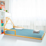 Pine Wood Floor Bed House Frame for Kids and Toddlers V63-843091