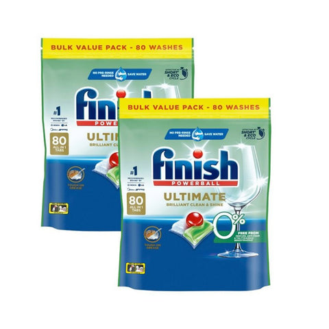Finish Ultimate 0% Foam 160 Dishwasher Tablets FINISH-3279188X2