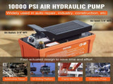 Air Hydraulic Pump, 10,000 PSI 1/2 Gal Reservoir, NPT 3/8" Oil Outlet, NPT 1/4" Inlet, 6.6 ft Pipe, V952-CSMJTELECTRIC8CJIV0