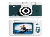 Compact 4K Digital Camera - 50MP, 16x Zoom, 2.4-inch IPS Screen, WiFi & Fill Light - Retro CCD V888-ELOSUNG25703
