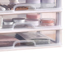3 Tiered Drawer Cosmetic Storage Box Transparent Plastic Makeup Organizer Spacious Storage V1294-YM0901-3117240071011