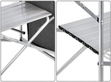 Aluminium Foldable Camping Cooking Kitchen Picnic Cupboard Bench Table Windshield V610-CAMPKIT011