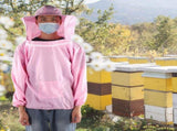 Outdoor Beekeeping Protective Veil Jacket Breathable Bee Suit Beekeeper Supplies AccessoryPink V1294-YM0901-3111200065211