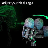 RGB USB Condenser Microphone - Gaming Laptop Recording Microphone V1263-JX-3674