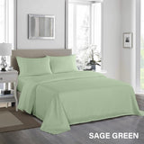 Royal Comfort - 1200TC Ultrasoft 4 Pc Sheet Set - Double - Sage Green ABM-10002275