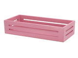 12.99 X 6.1 X 3.94in Wooden Storage Basket Multifunctional Pink Storage Crate Box for Bathroom V1294-YM0901-3117240340611