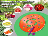 Round Seed Planting Template by Patented Color-Coded Garden Spacing Tool Kit with Seed & Seedling V1258-DP02-C-266