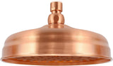 8-Inch Rainfall Shower Head, High-Pressure Antique Copper Showerhead with 360&deg Adjustable Ball Joint V1107-CS-LYDHS