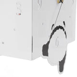 Double Sided Corner Wall Clock Metal Square Cute Panda Decorative Modern Silent Wall Clock with Non V1294-YM0901-3115240010211