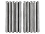 Marlow Blackout Curtains 2 Panels Velvet Room Darkening Eyelet Curtains Grey CD1024-DGY-240X230-AU