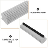 3Pcs Sponge Mop Refill Replacement Grey Rolling Mop Head for Large Area Floor Use V1192-AZ-W-20623