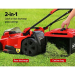 Giantz Lawn Mower 37cm Cutting Width Cordless 40V Electric Lawnmower MOWER-LI37-N-RDBK