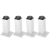 4Pcs Sofa Leg Aluminium Alloy Square Adjustable Cabinet Foot Furniture Hardware Fittings120mm V1294-YM0721-3114210001112