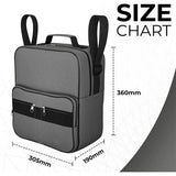 Premium Wheelchair Storage Bag - Large Capacity Organizer Pouch with 4 Zippered Compartments V1258-WCHAIR-BAG-01