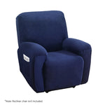 Artiss Recliner Chair Covers 1 Seater Velvet Navy RCOVER-VEL-1S-NA